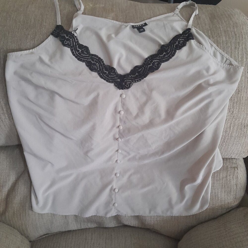 Torrid Satin Lace top Size 2